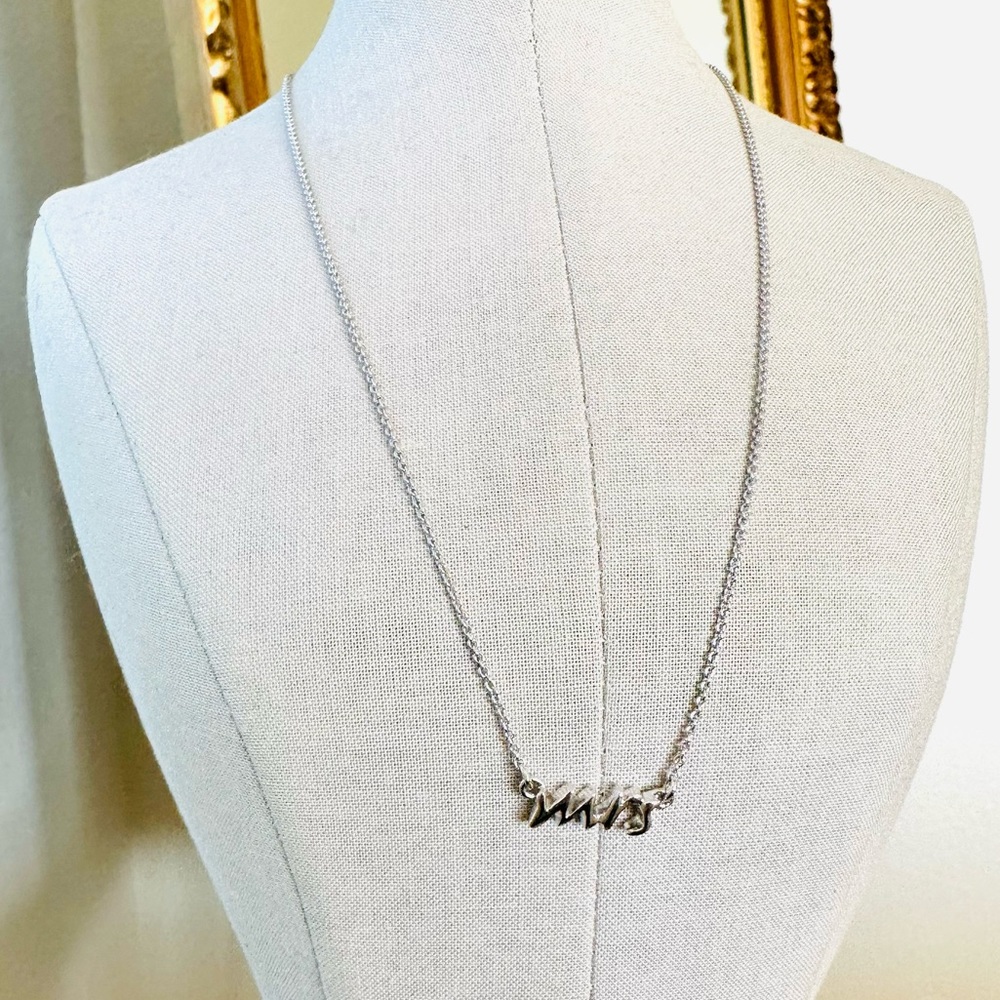 KATE SPADE Say Yes Silver MRS. Necklace